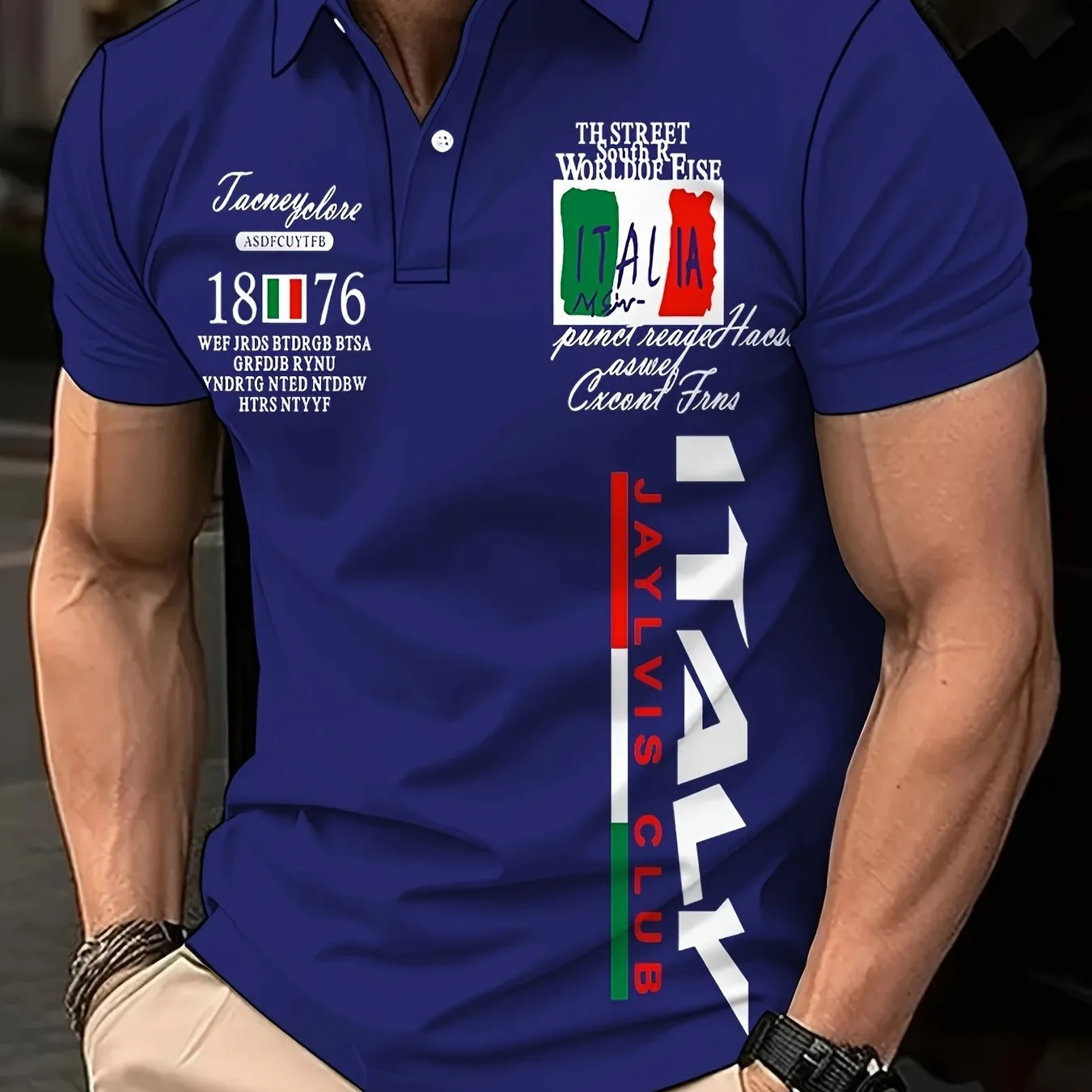 Italianinspired Mens Graphic Golf Shirts Stylish Comfortable Perfect for Golf