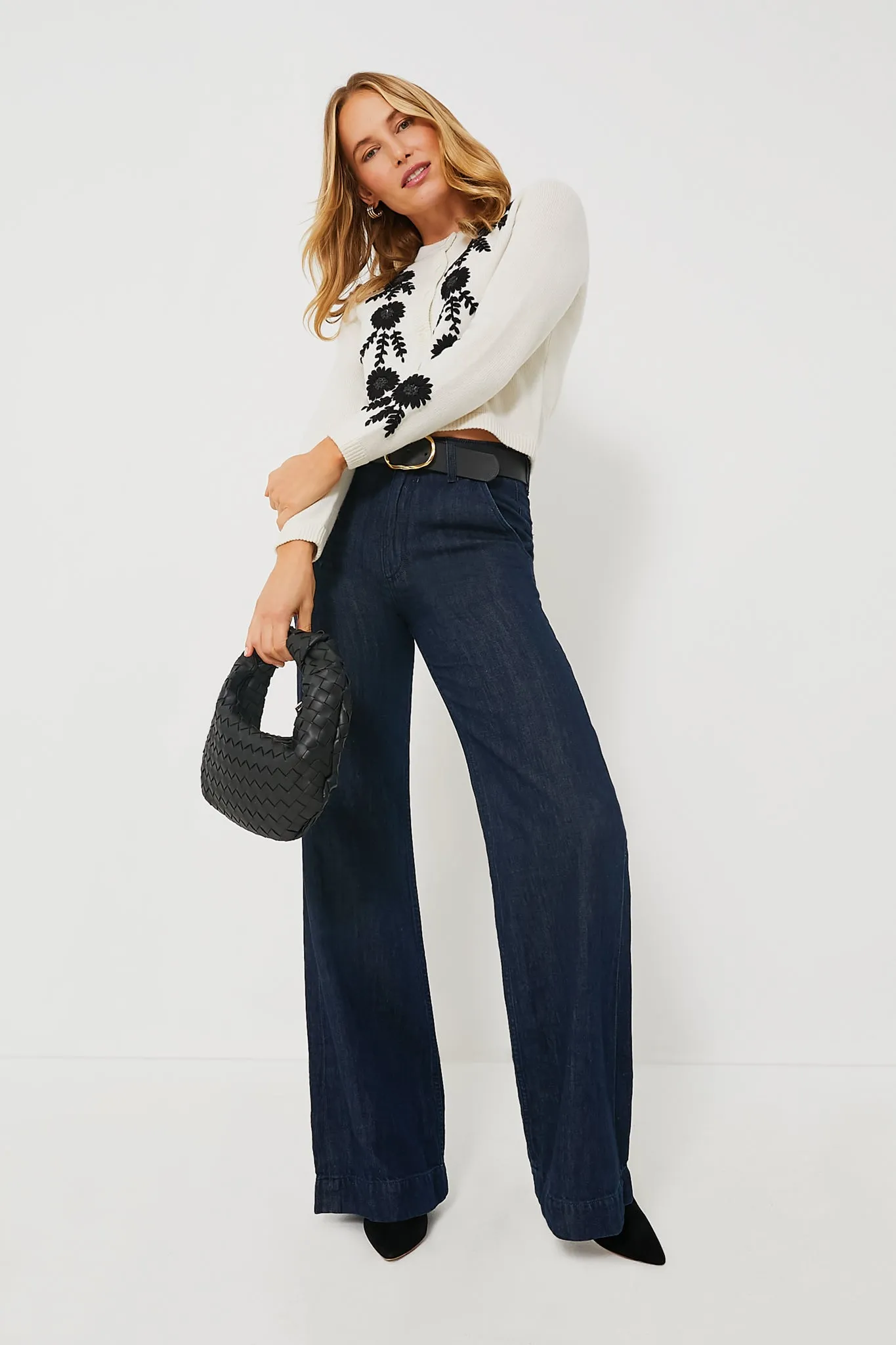 Ivory Becca Embroidered Cardigan
