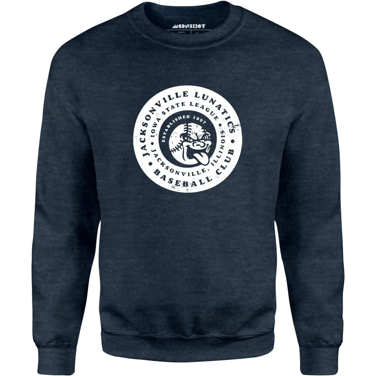 Jacksonville Lunatics - Illinois - Vintage Defunct Baseball Teams - Unisex Sweatshirt