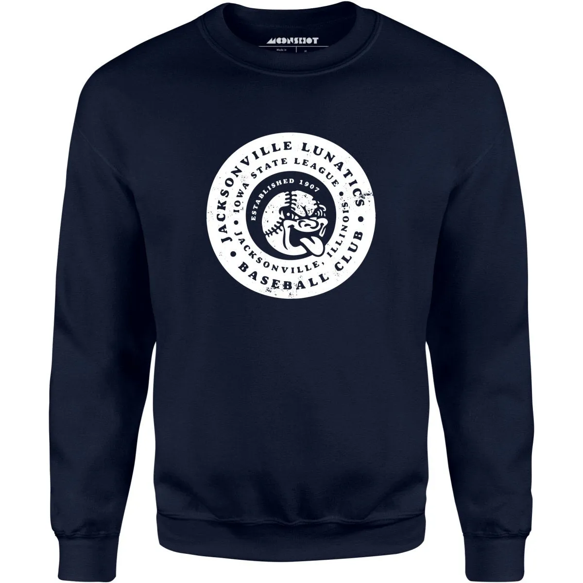 Jacksonville Lunatics - Illinois - Vintage Defunct Baseball Teams - Unisex Sweatshirt