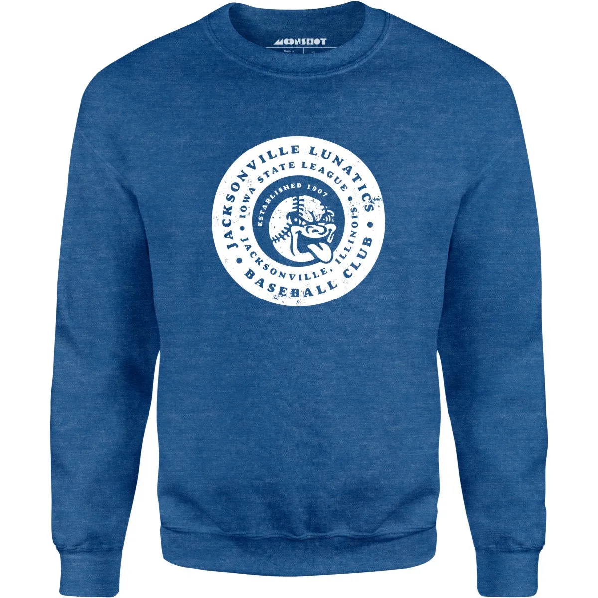 Jacksonville Lunatics - Illinois - Vintage Defunct Baseball Teams - Unisex Sweatshirt