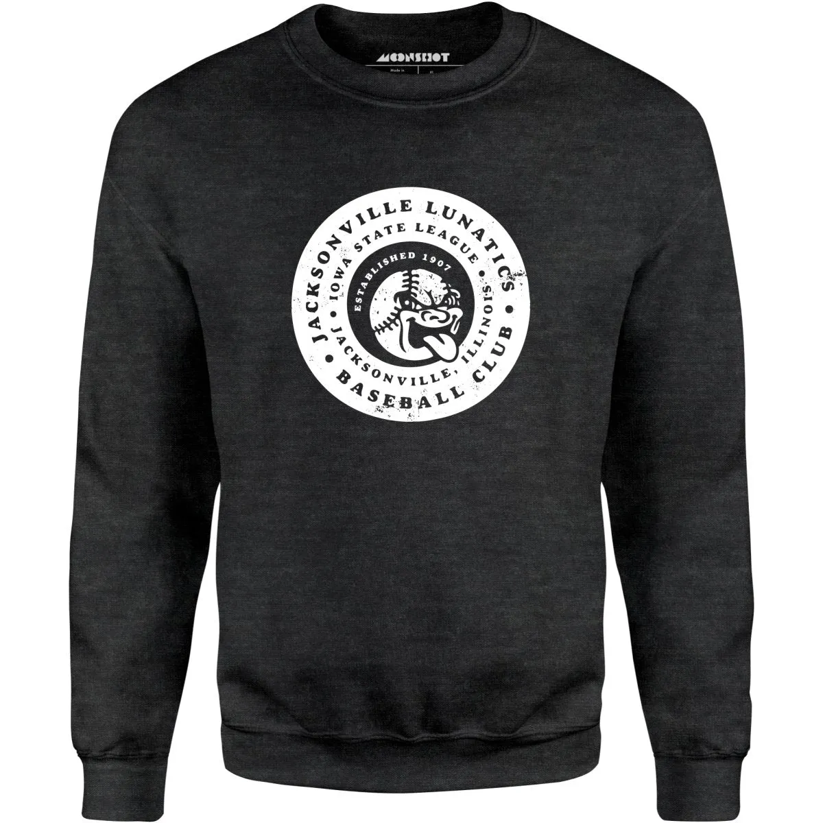 Jacksonville Lunatics - Illinois - Vintage Defunct Baseball Teams - Unisex Sweatshirt