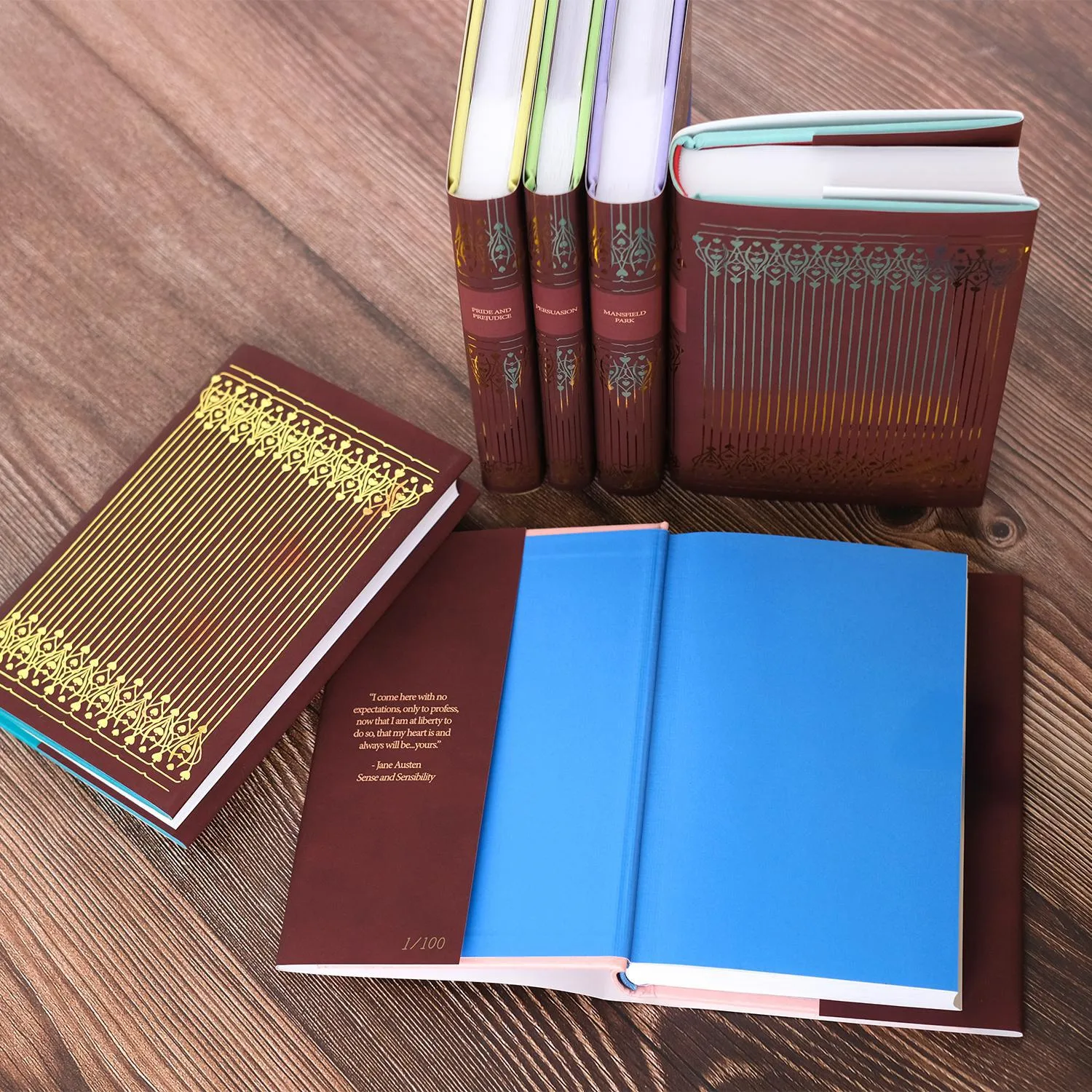 Jane Austen Deep Red Love Limited Edition Set - Jackets Only
