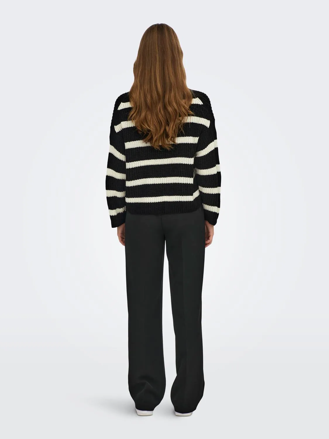 Justy Striped Knit - Black/Eggnog