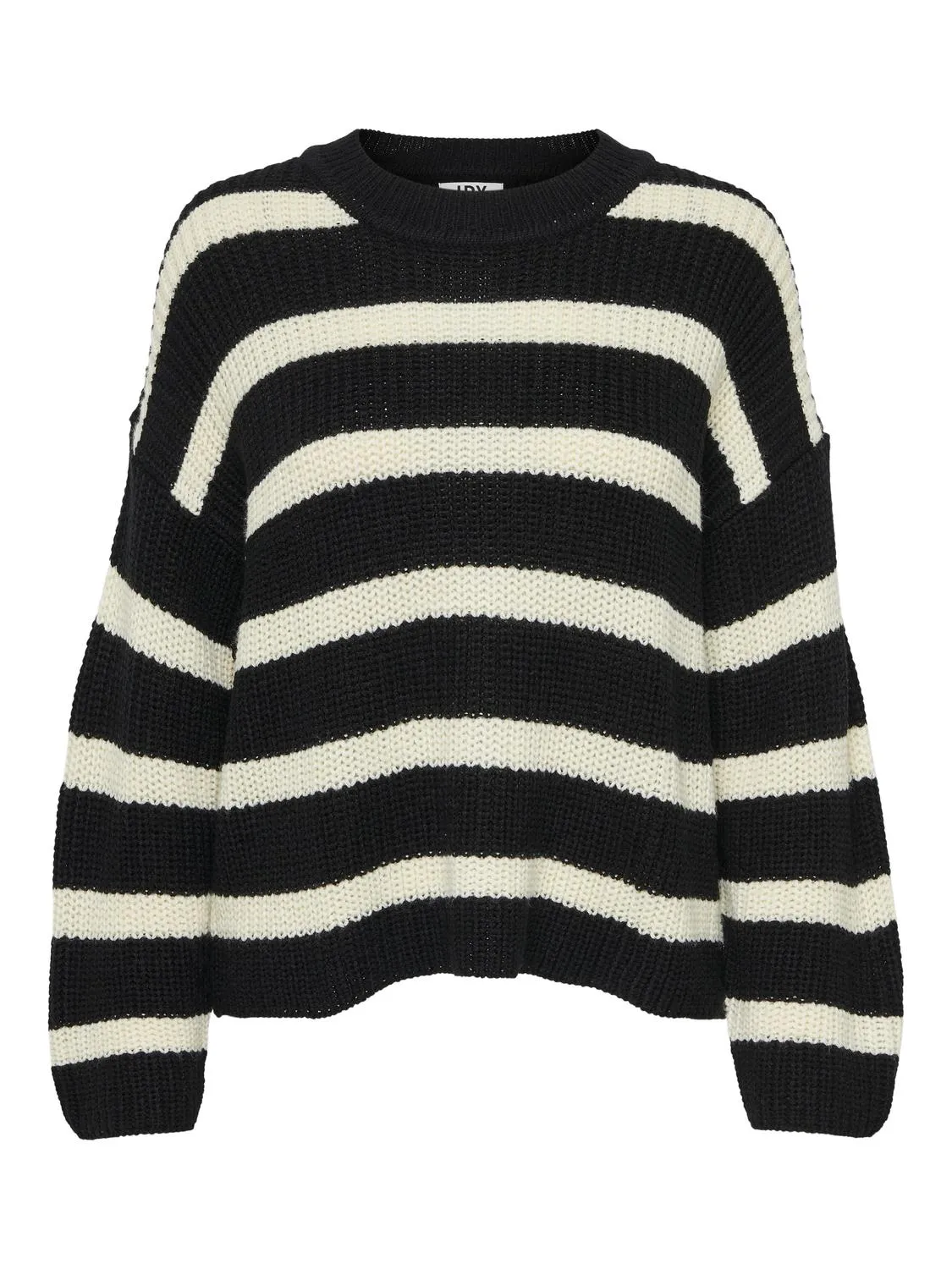 Justy Striped Knit - Black/Eggnog