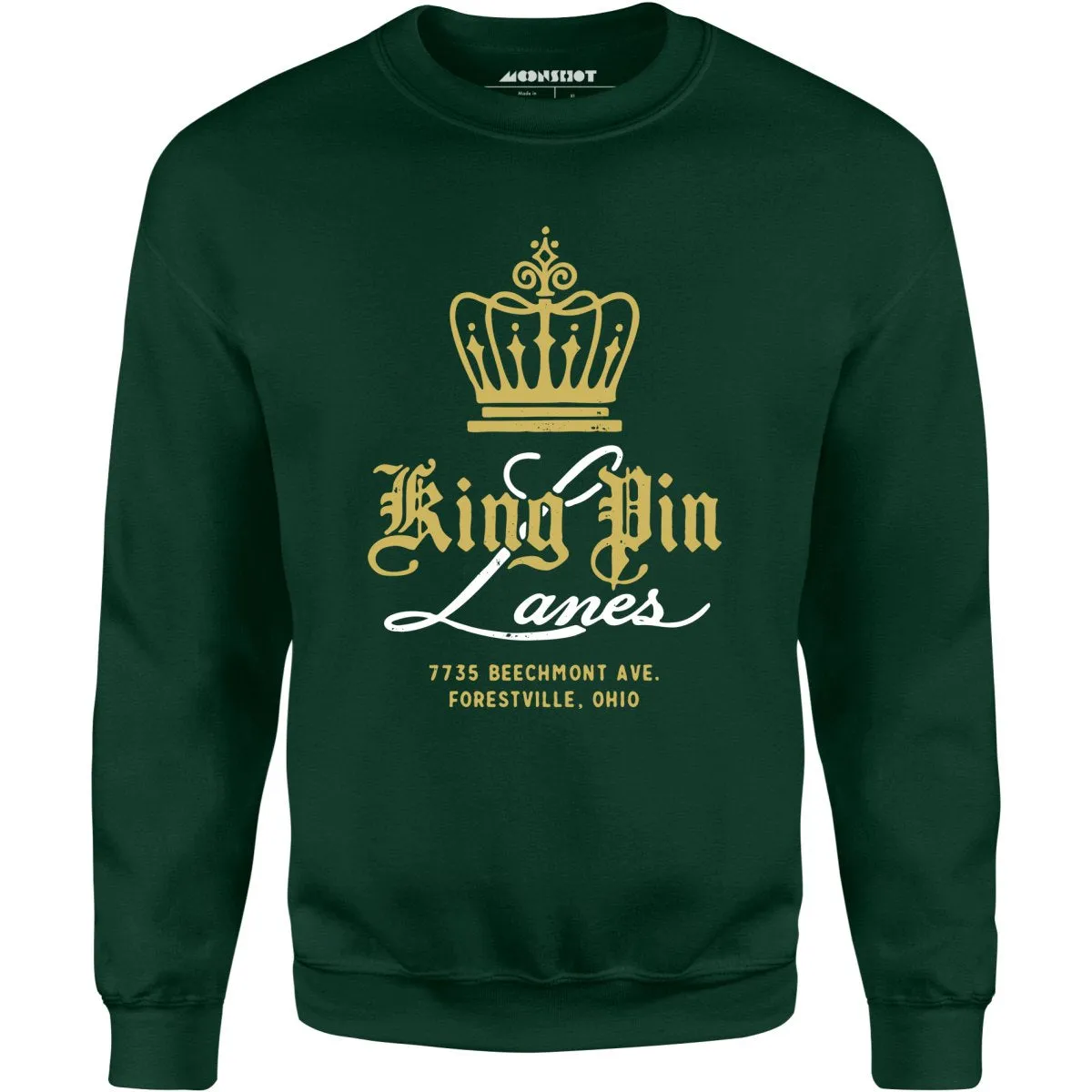 King Pin Lanes - Forestville, OH - Vintage Bowling Alley - Unisex Sweatshirt