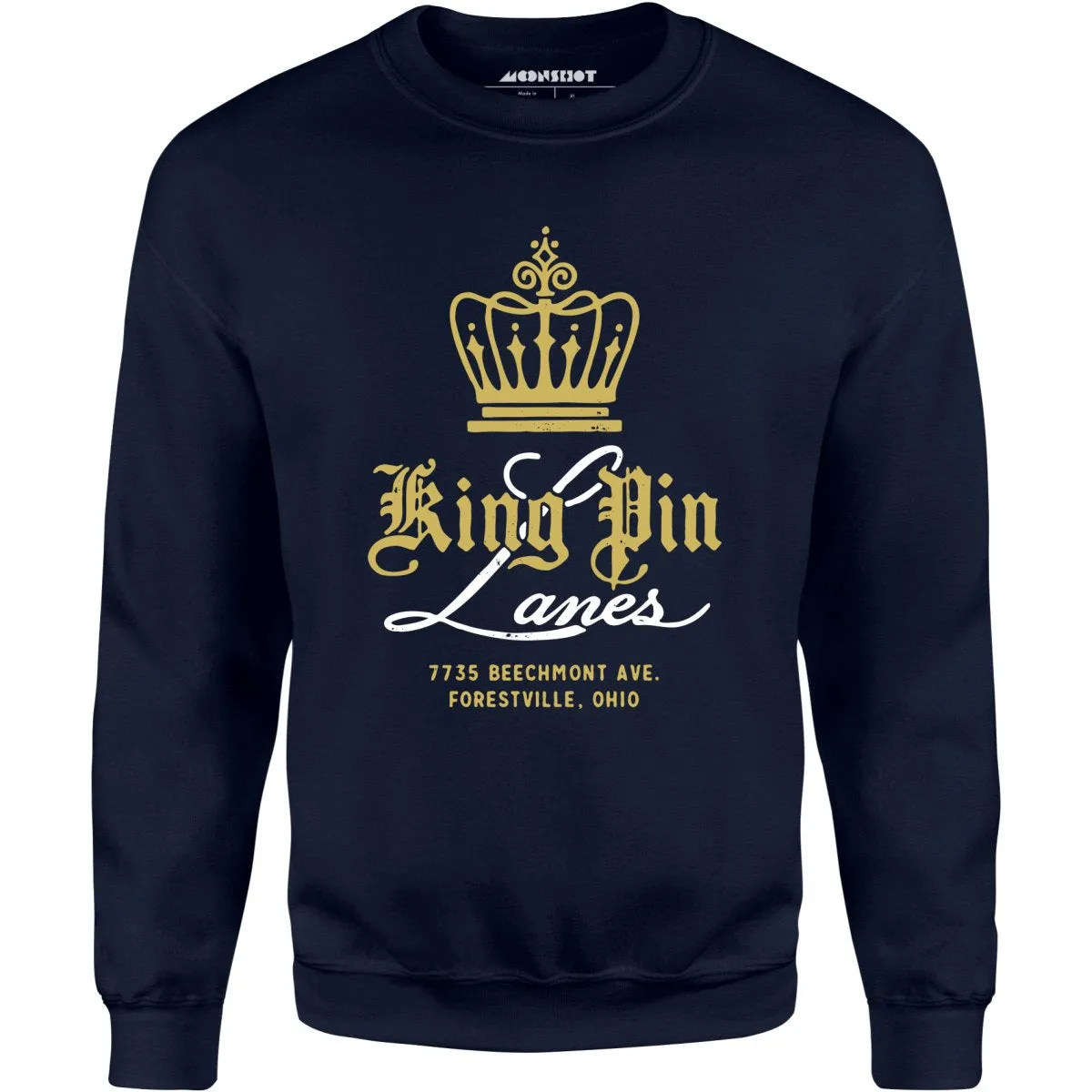 King Pin Lanes - Forestville, OH - Vintage Bowling Alley - Unisex Sweatshirt