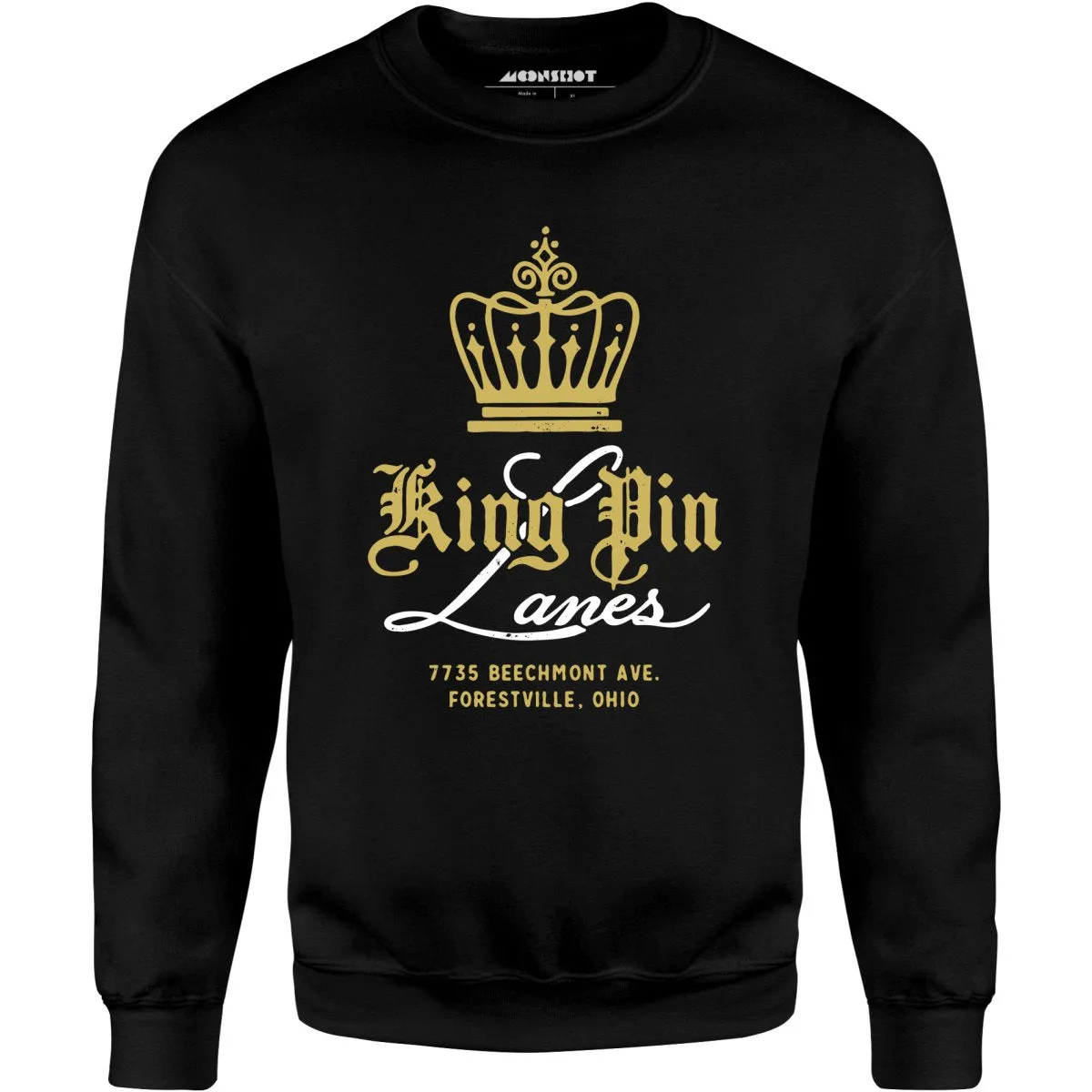 King Pin Lanes - Forestville, OH - Vintage Bowling Alley - Unisex Sweatshirt