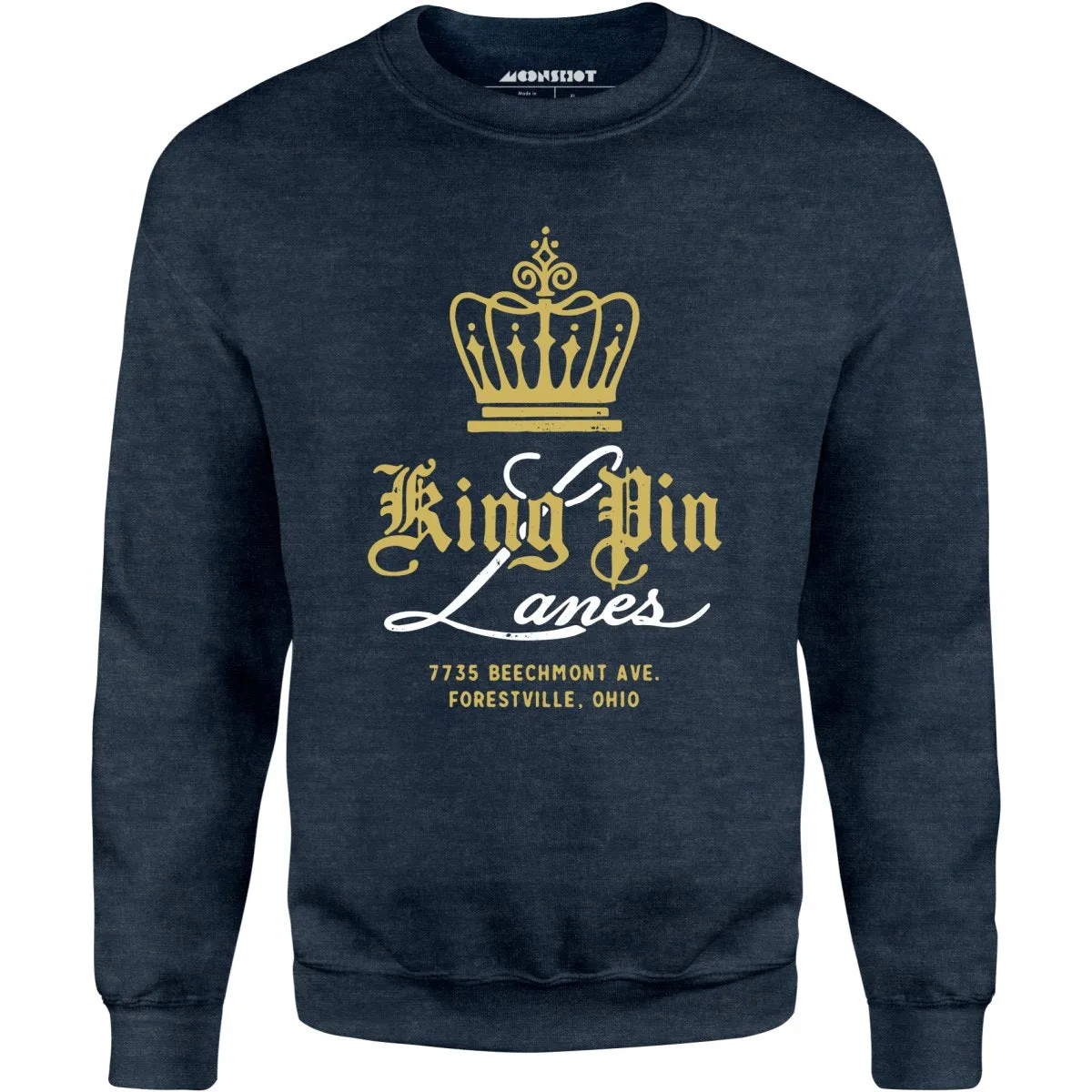King Pin Lanes - Forestville, OH - Vintage Bowling Alley - Unisex Sweatshirt