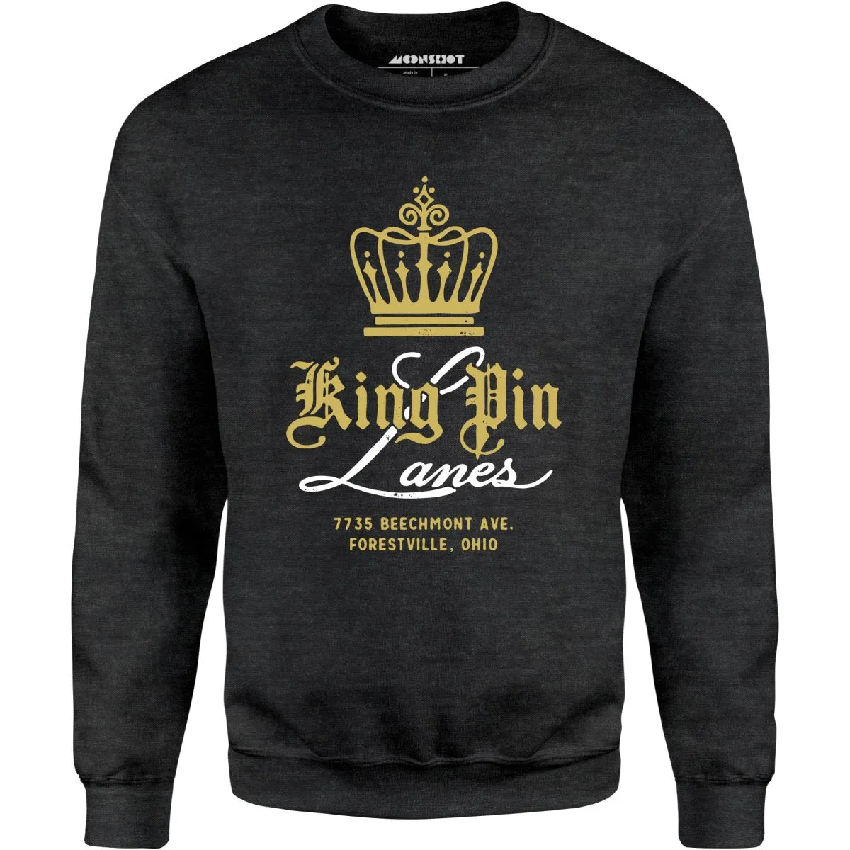 King Pin Lanes - Forestville, OH - Vintage Bowling Alley - Unisex Sweatshirt