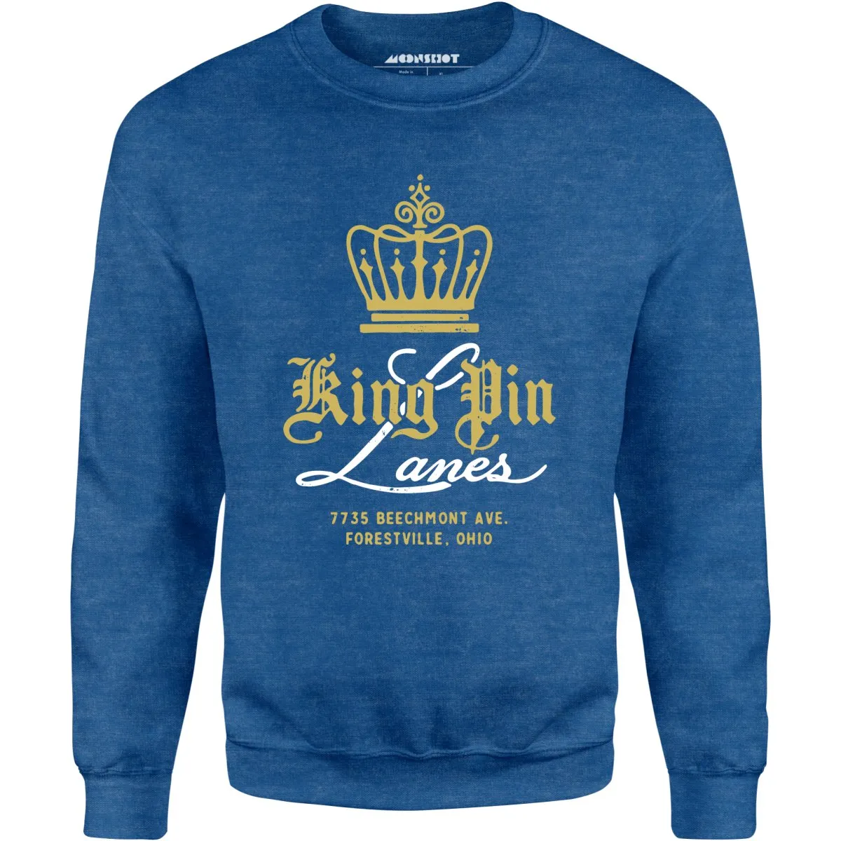 King Pin Lanes - Forestville, OH - Vintage Bowling Alley - Unisex Sweatshirt