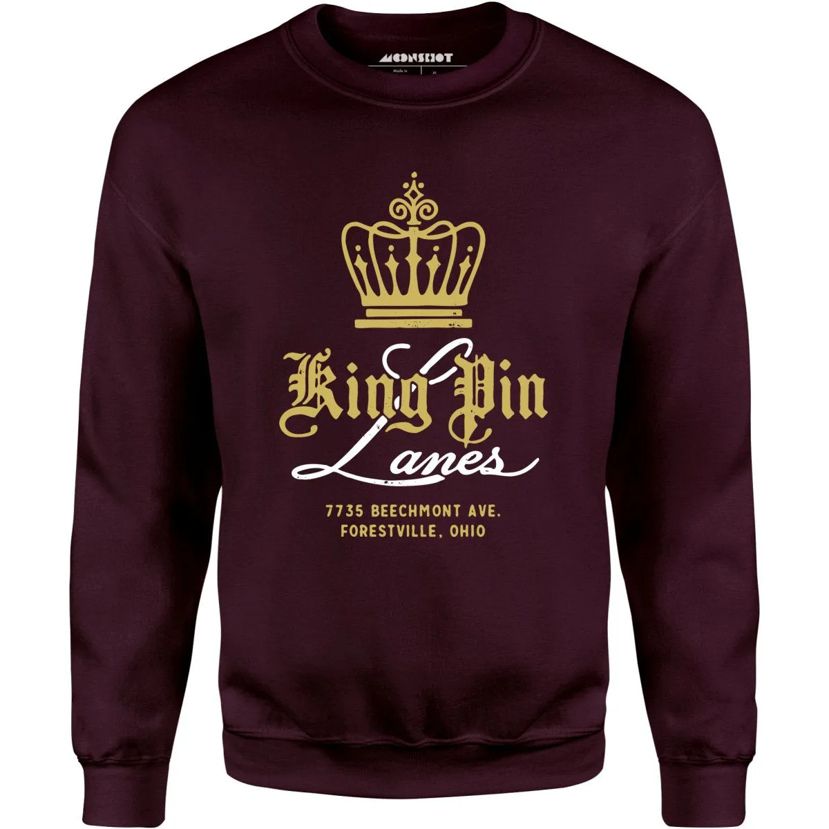King Pin Lanes - Forestville, OH - Vintage Bowling Alley - Unisex Sweatshirt