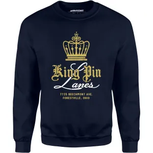 King Pin Lanes - Forestville, OH - Vintage Bowling Alley - Unisex Sweatshirt