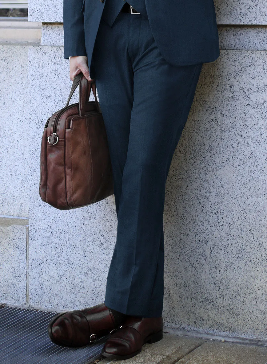 Lanificio Zegna Trofeo Flat Blue Wool Suit