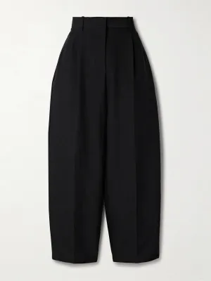 Lilas pleated wool-blend twill tapered pants