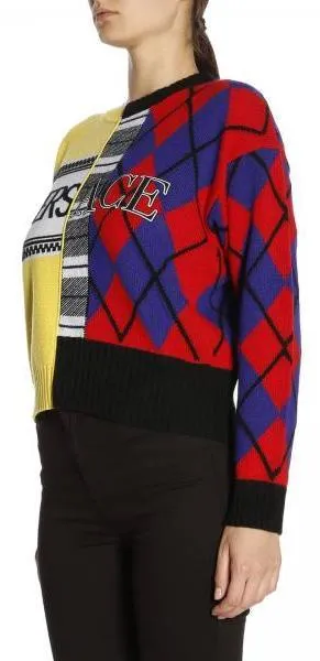 Logo Argyle Print Sweater