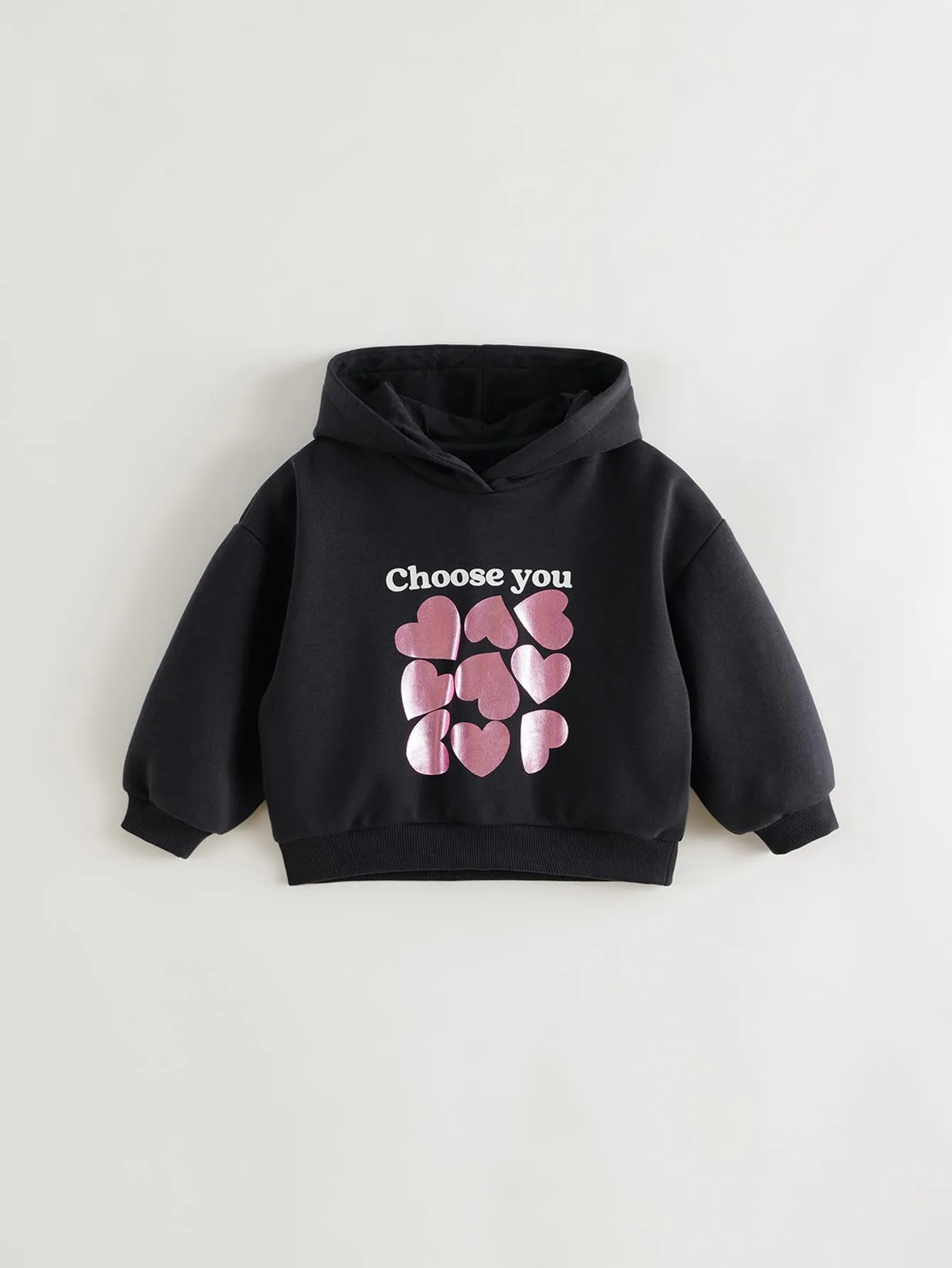 MARC & JANIE Girls Love Print Hoodies Loose Sweatshirts 241351