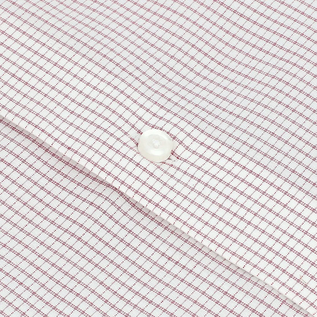 Maroon Checks with Diamonds Jacquard Formal Shirt 96/22