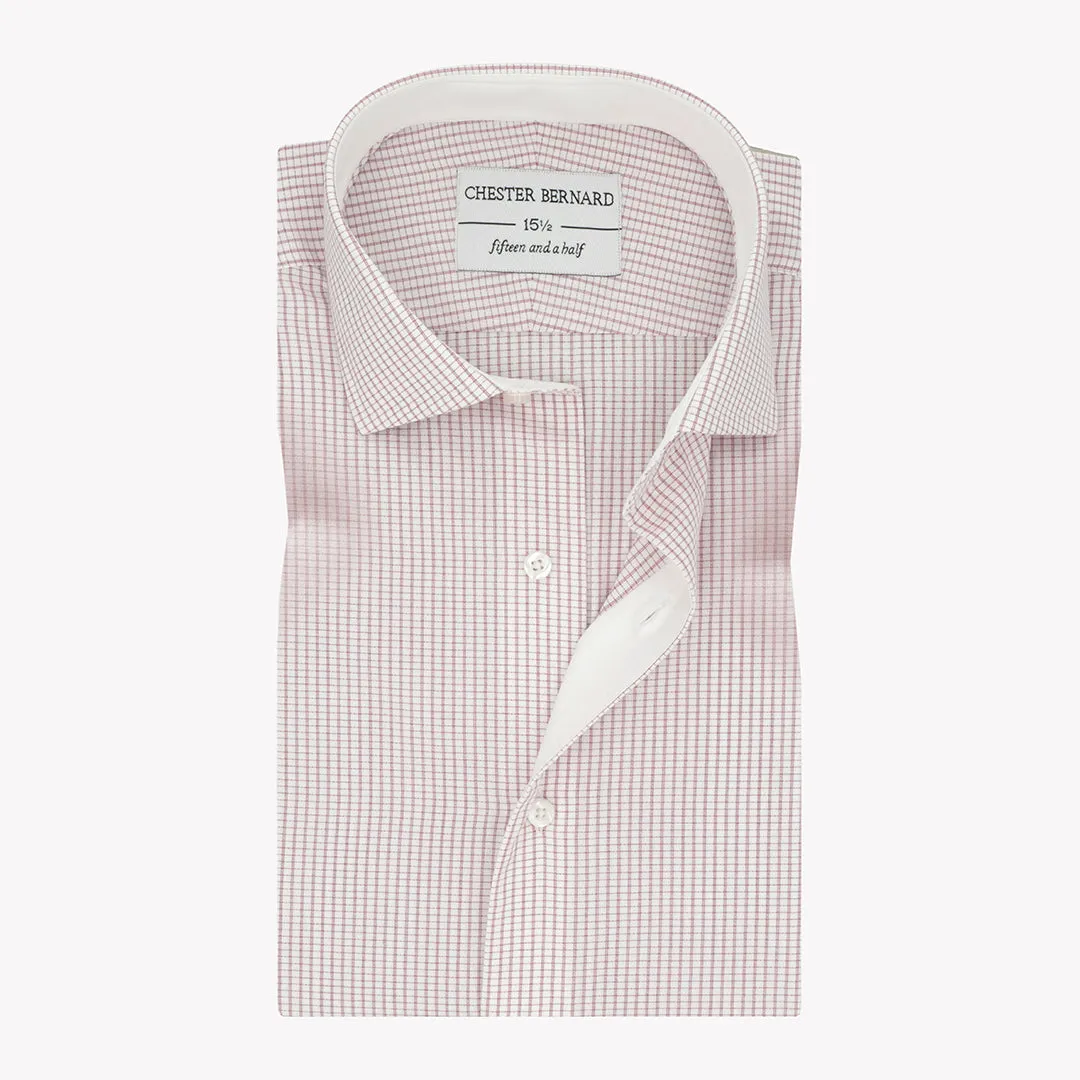Maroon Checks with Diamonds Jacquard Formal Shirt 96/22