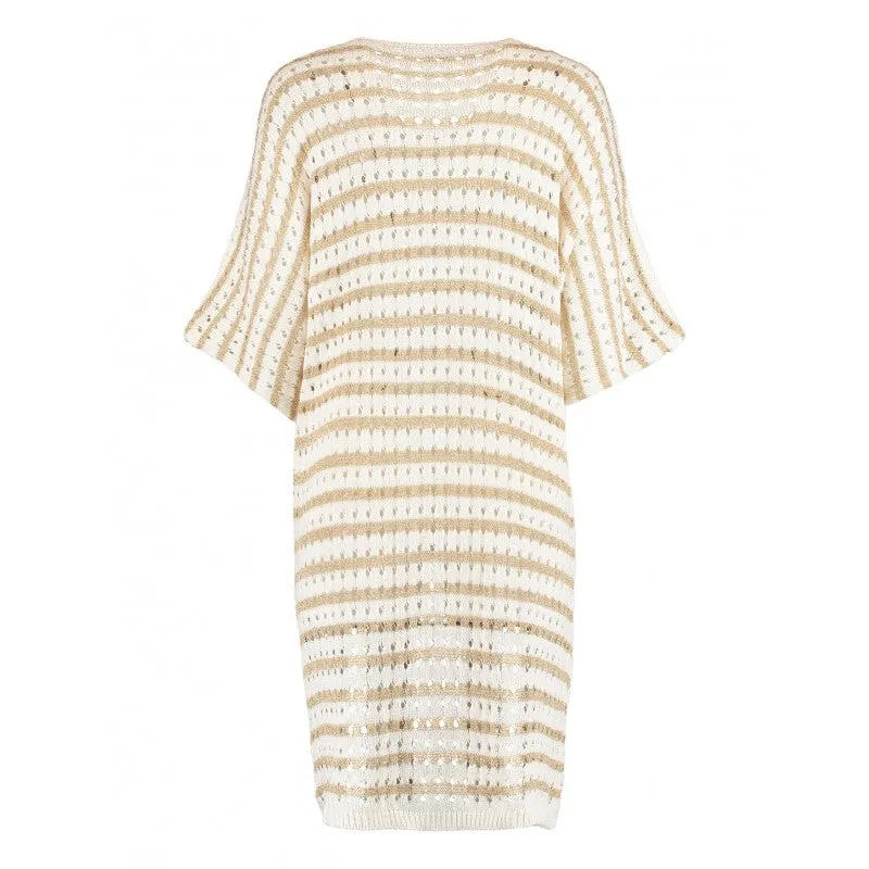 Meira Beige Stripe Cardigan