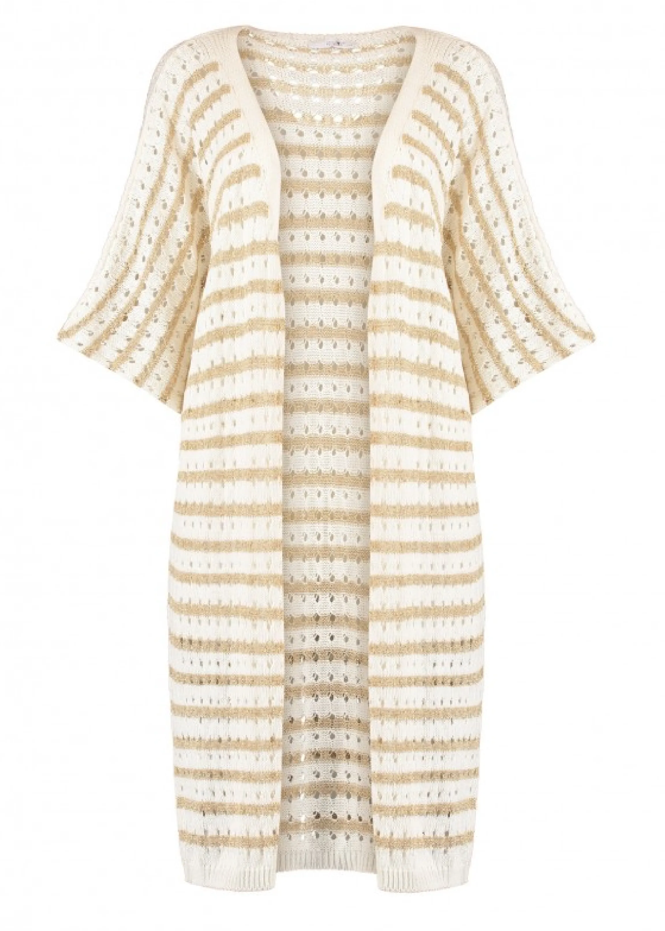 Meira Beige Stripe Cardigan