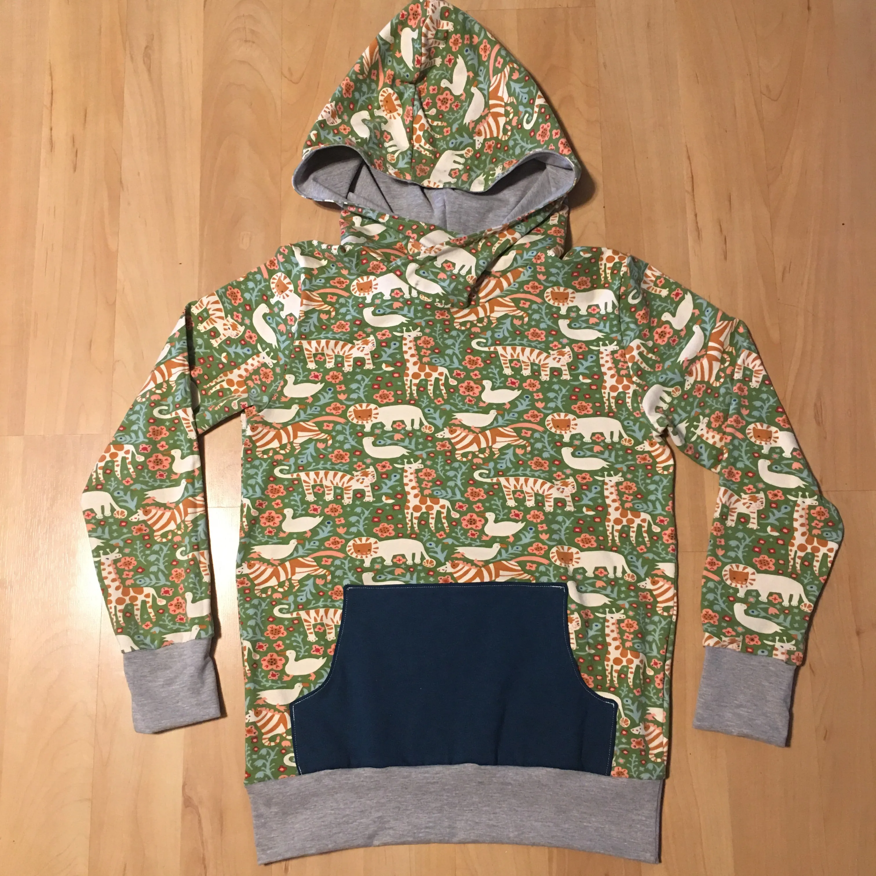Menagerie, Moss/Peacock Blue   Heather Grey (adult)