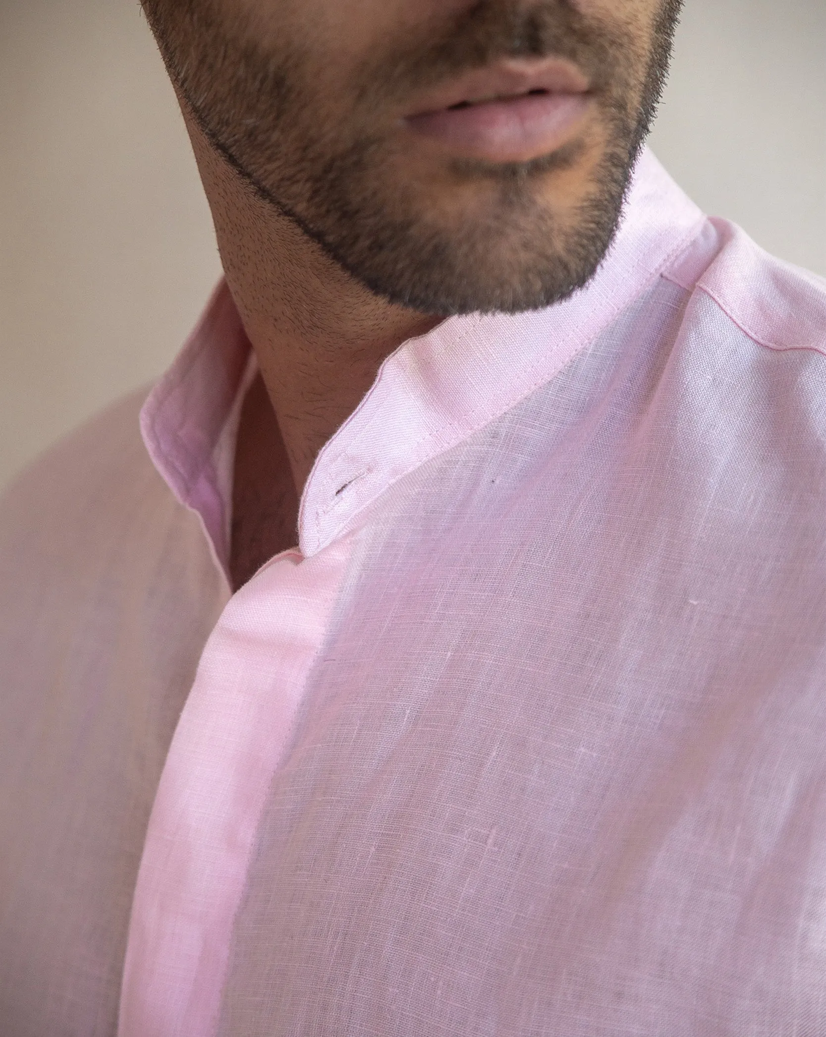MENORCA Linen Shirt - Light Pink/Light Pink