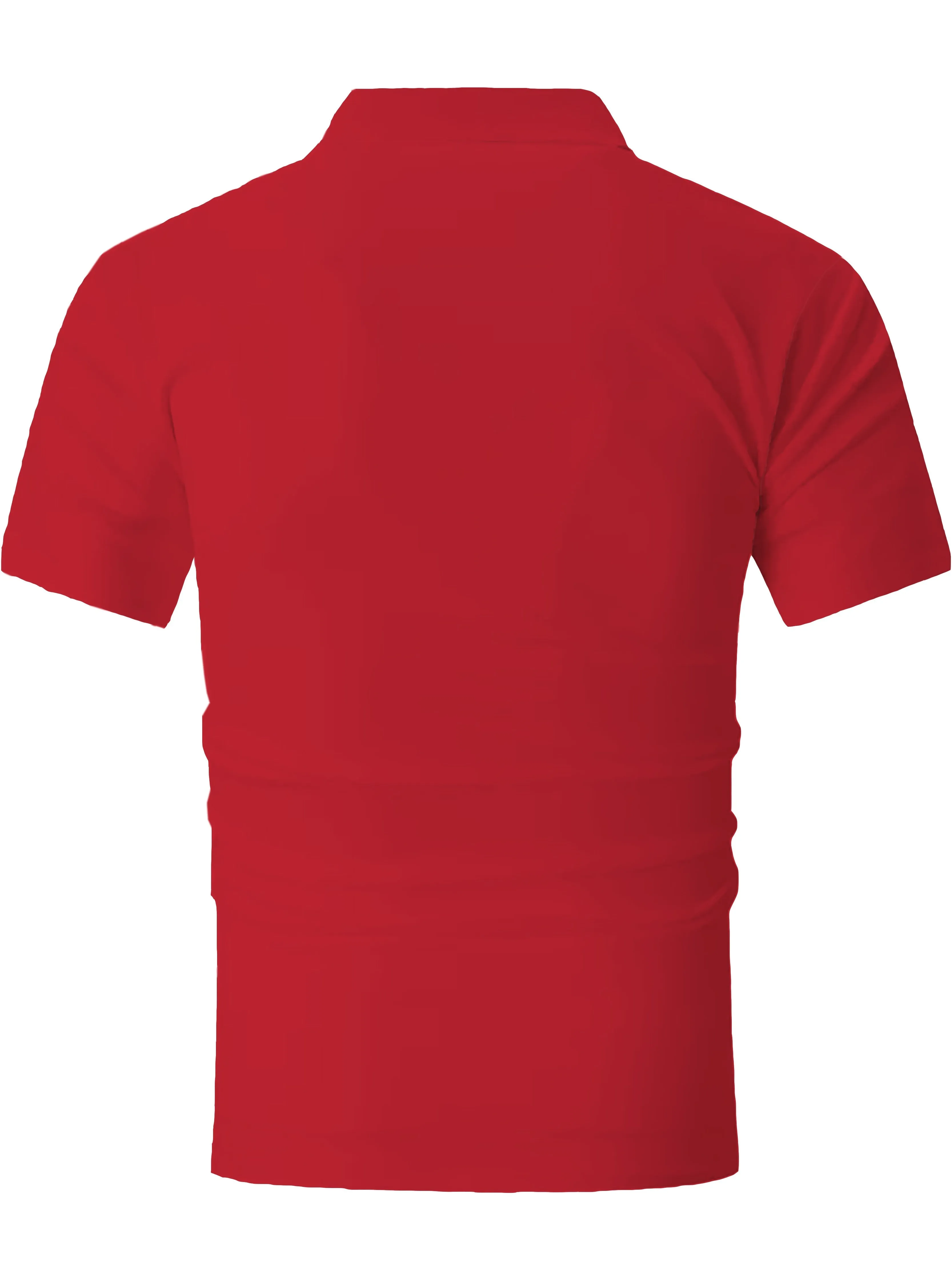 Mens Stylish Alphabet Print Golf Shirt  Breathable Short Sleeve