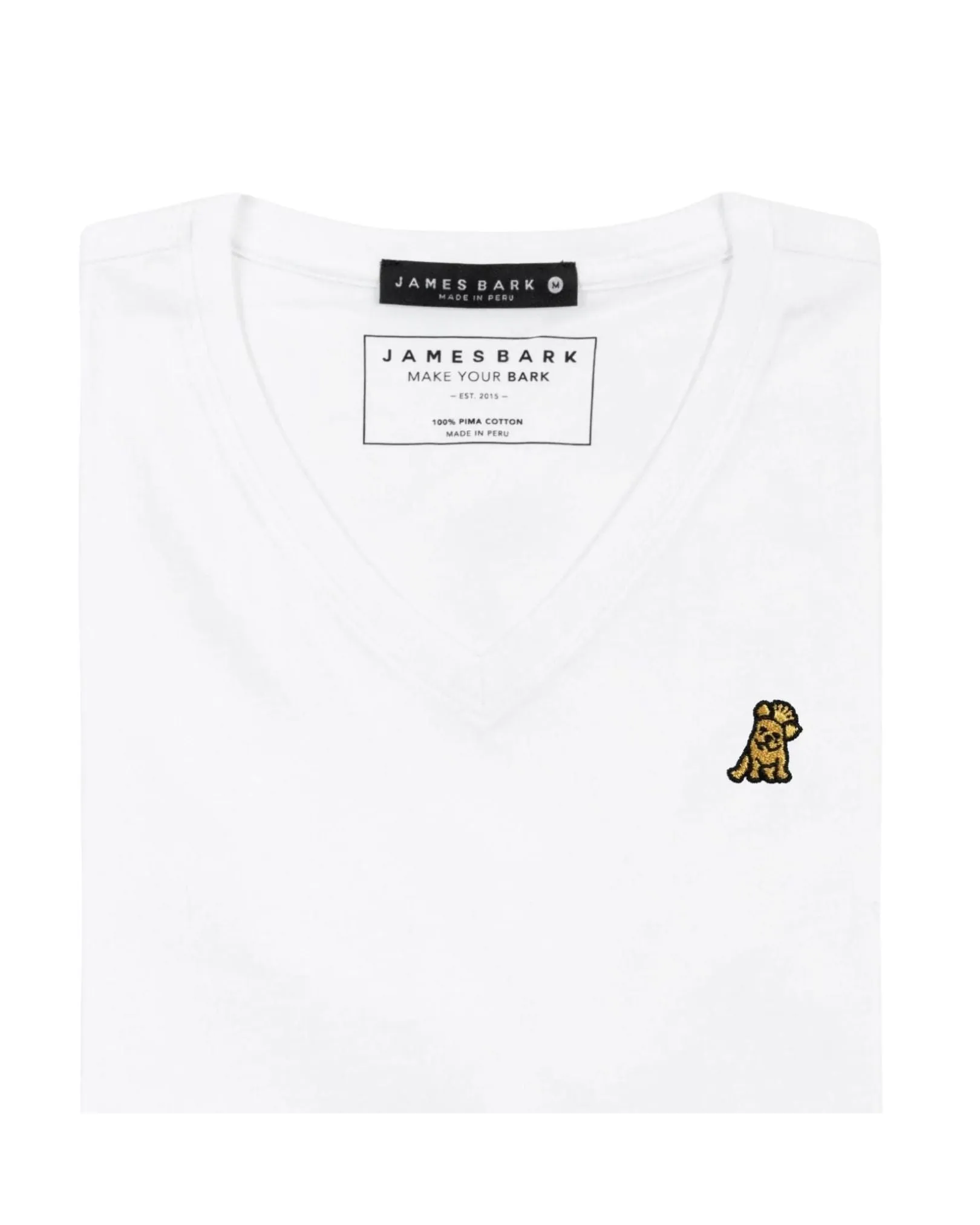 Mens V-Neck Jersey T-shirt - White A36