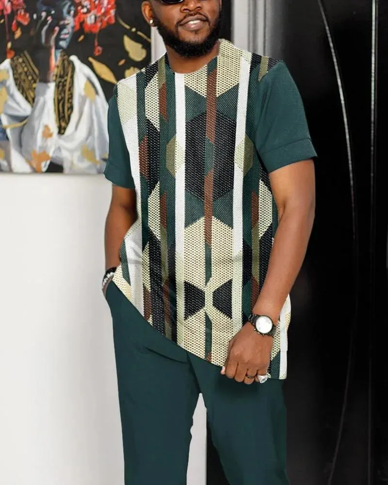 Mondrian Inspired 2-Piece Men's Set