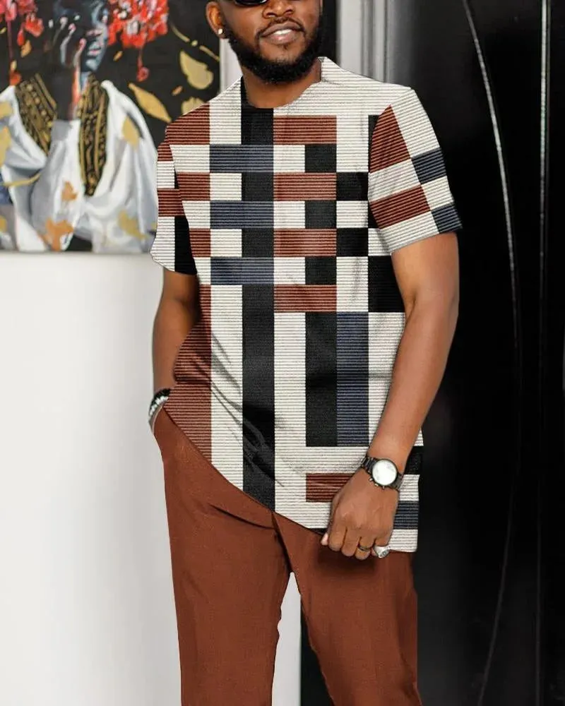 Mondrian Inspired 2-Piece Men's Set