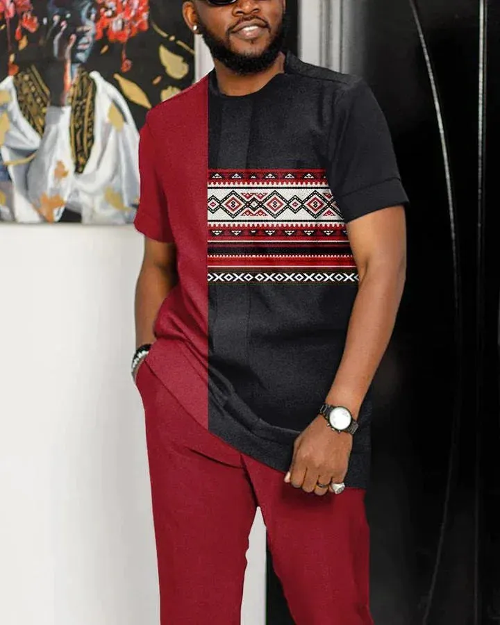 Mondrian Inspired 2-Piece Men's Set