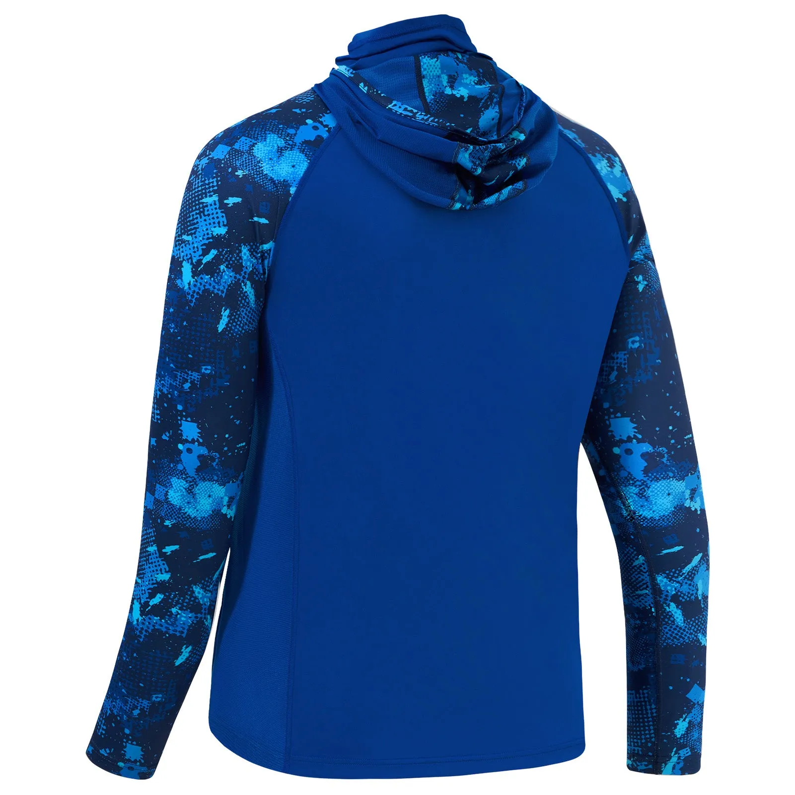 M’s UPF 50  Camo Sleeve Hoodie Shirt with Neck Gaiter