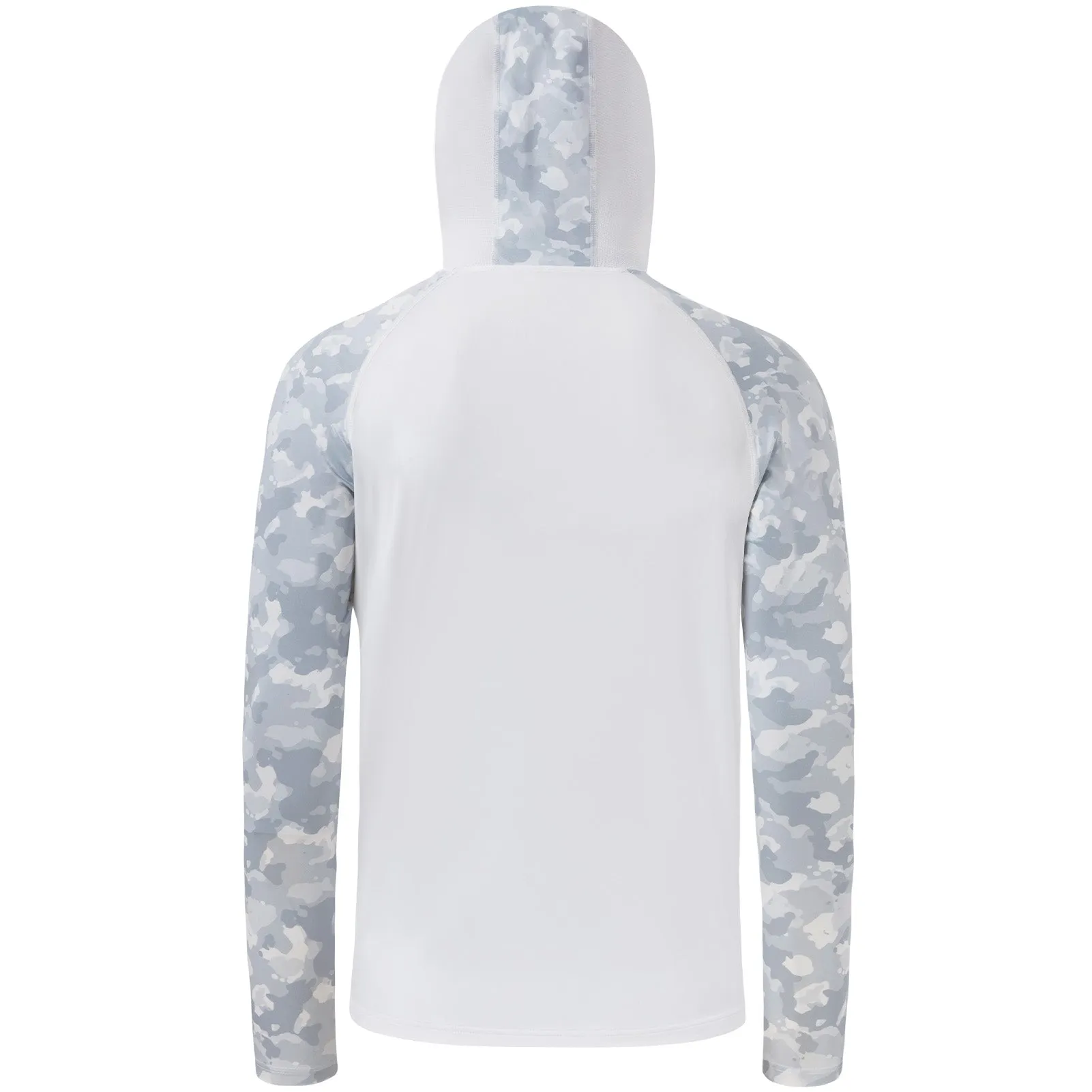 M’s UPF 50  Camo Sleeve Hoodie Shirt with Neck Gaiter