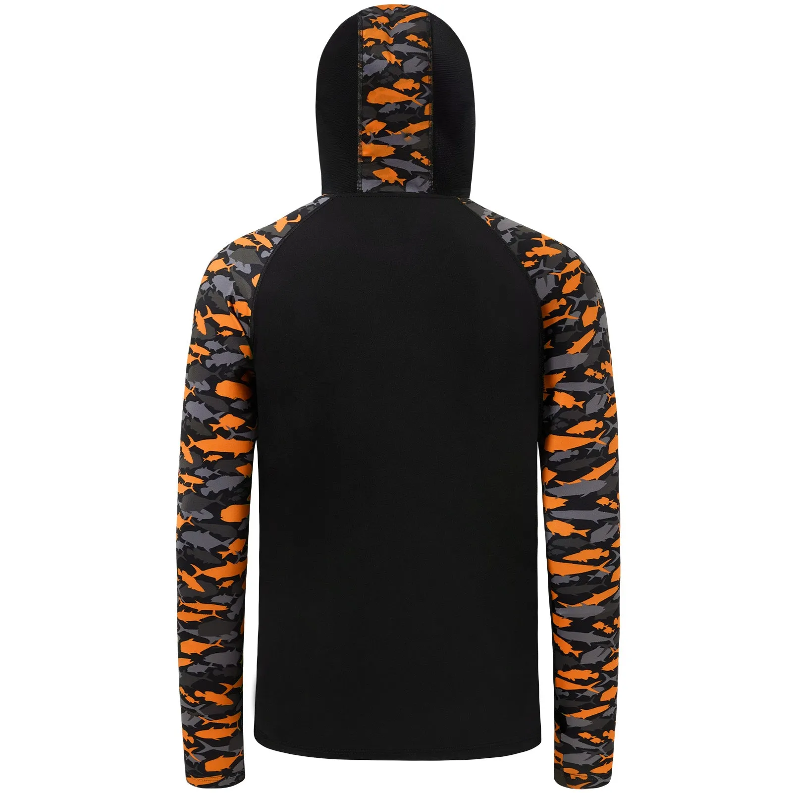 M’s UPF 50  Camo Sleeve Hoodie Shirt with Neck Gaiter