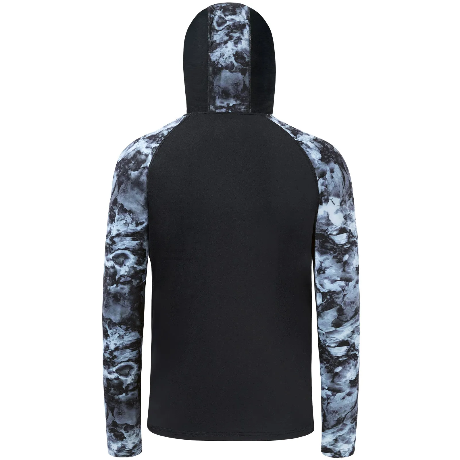 M’s UPF 50  Camo Sleeve Hoodie Shirt with Neck Gaiter