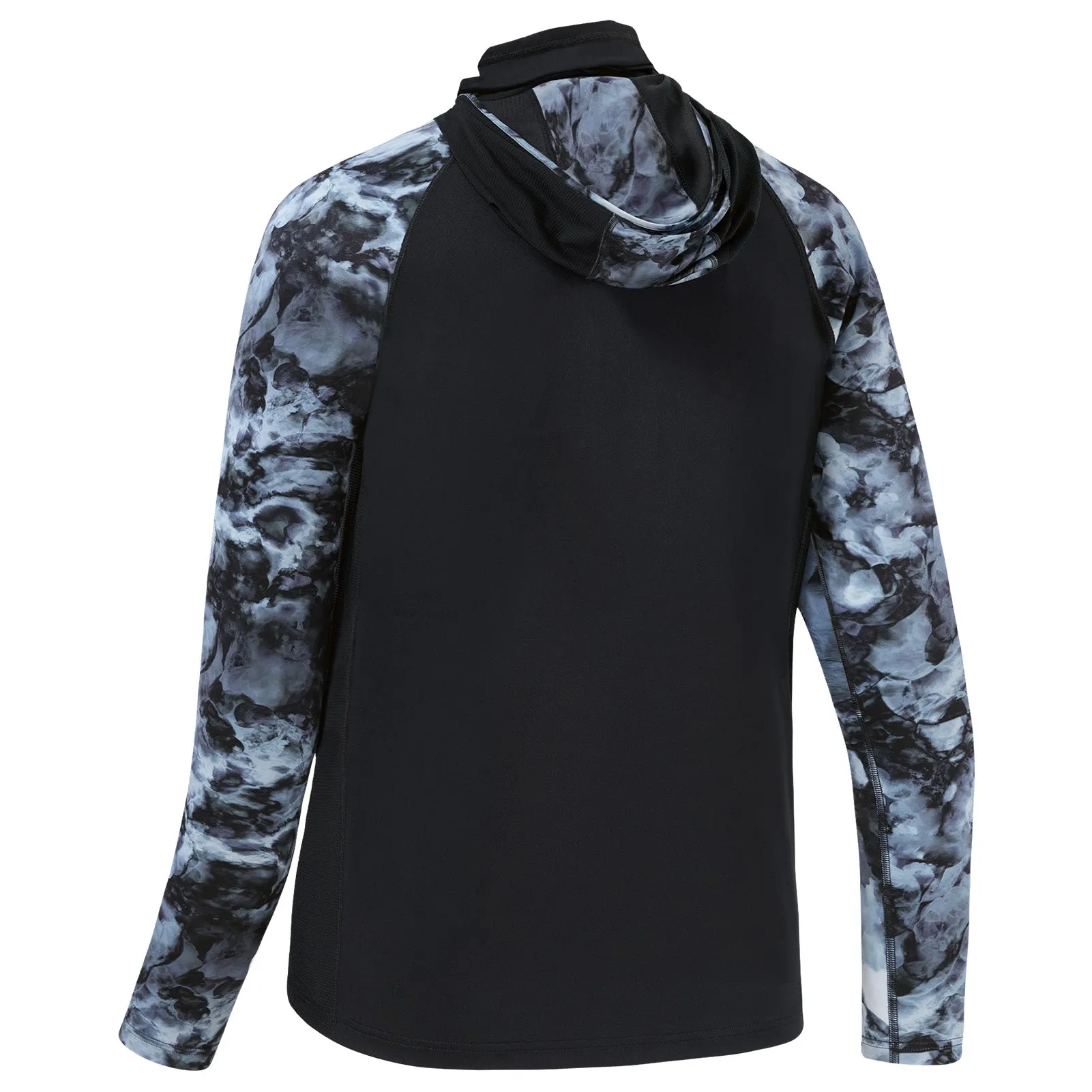 M’s UPF 50  Camo Sleeve Hoodie Shirt with Neck Gaiter