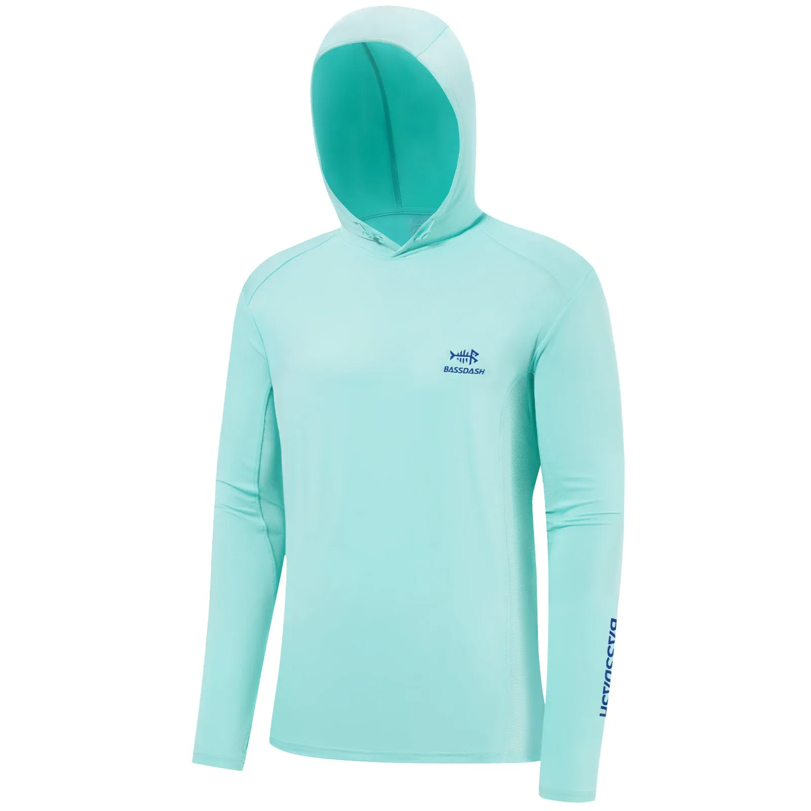 M’s UPF 50  Long Sleeve Hooded Shirts with Drawstring FS33M
