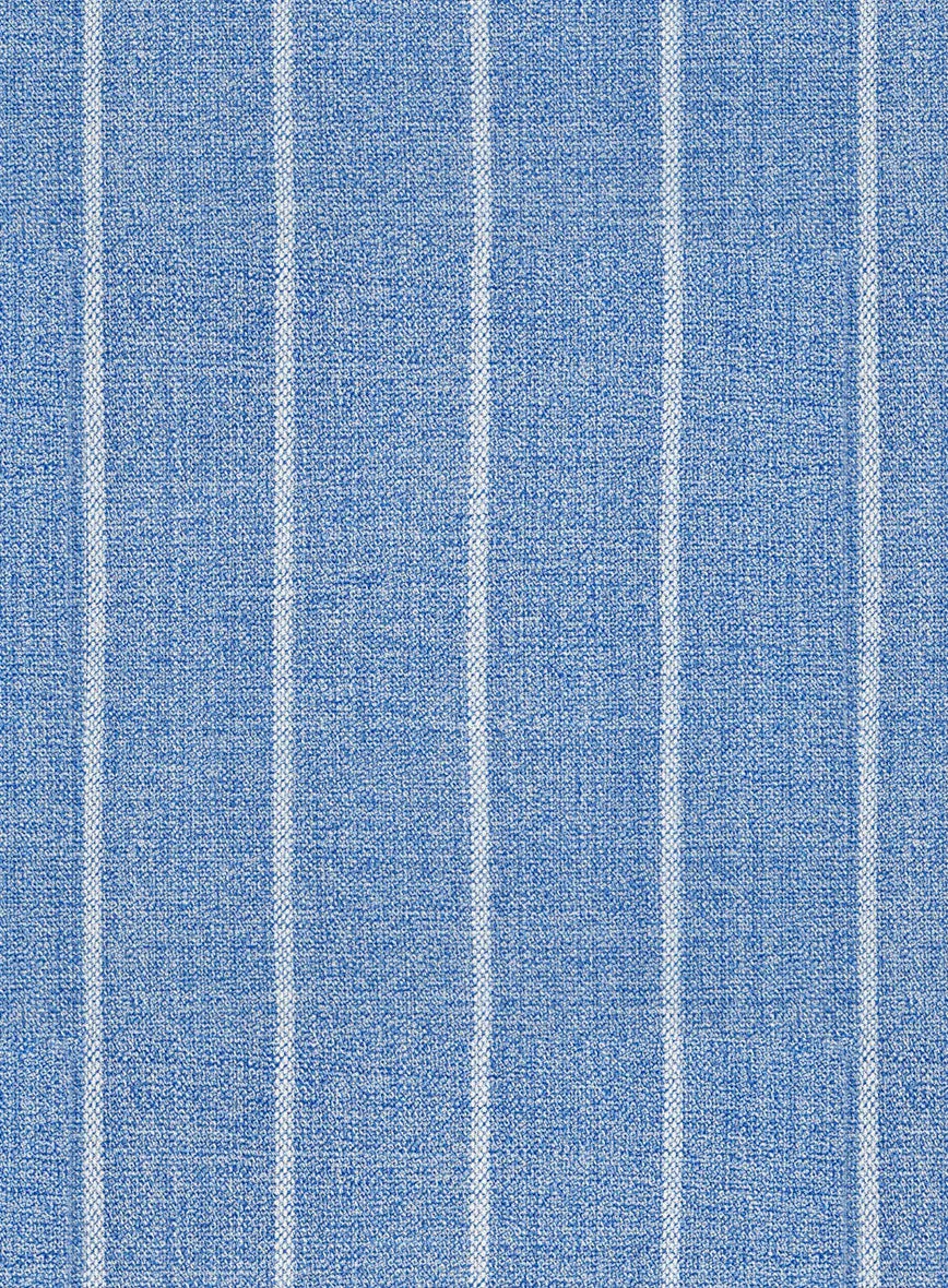 Napolean Gavino Stripe Light Blue Wool Suit