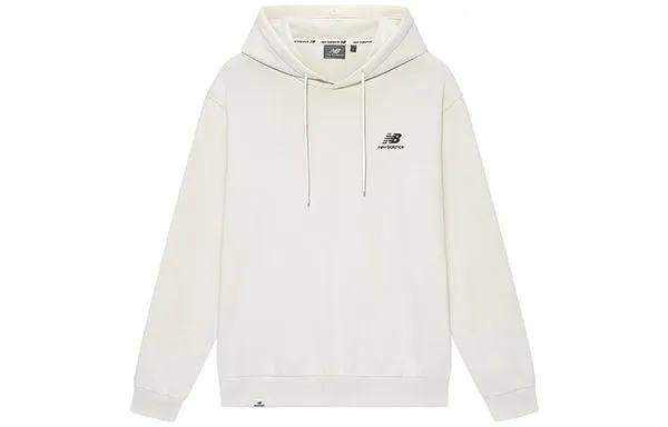 New Balance Logo Printing Sports Loose Couple Style White Sweatshirt