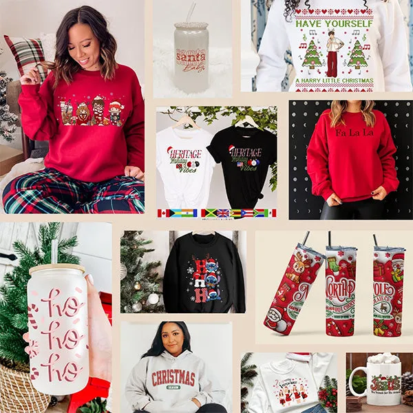 Off The Shoulder Christmas Sweatshirts