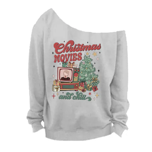 Off The Shoulder Christmas Sweatshirts