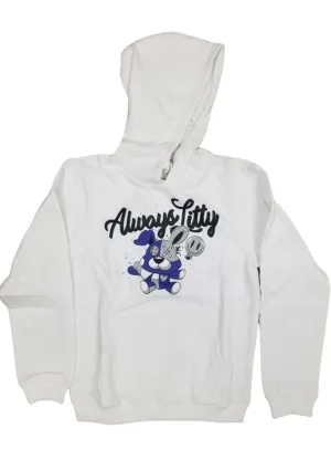 OPS Kids Hoodie - Always Litty - White/Navy - OPS502H