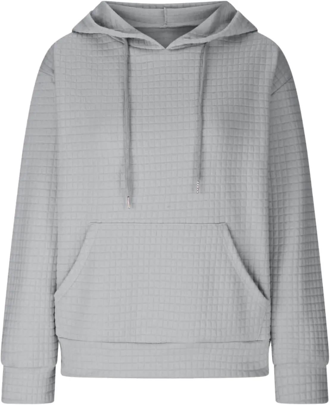 Oversized Hoodies for Women Waffle Pullover Casual Loose Fit Hooded Sweatshirt Long Sleeve Drawstring Tops
