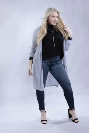 Plus size Everyday Side Slits Cardigan