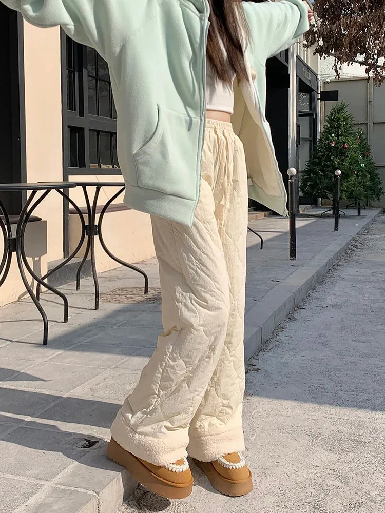 Puffer Thick Fleece Warm Pants