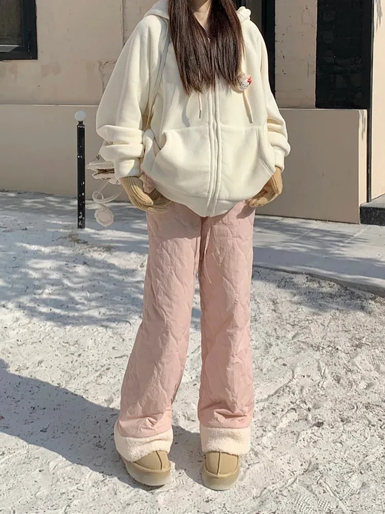 Puffer Thick Fleece Warm Pants