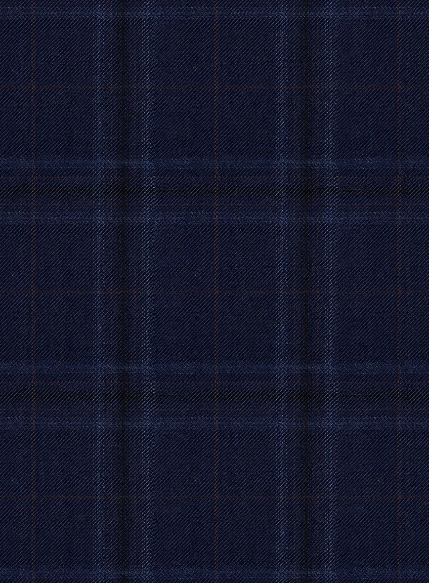 Reda Gulf Blue Checks Wool Suit