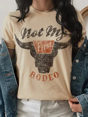 Rodeo Graphic Tee for Women – Steer Skull Western Vintage Country Music T-Shirt, Cowboy Graphic Tops