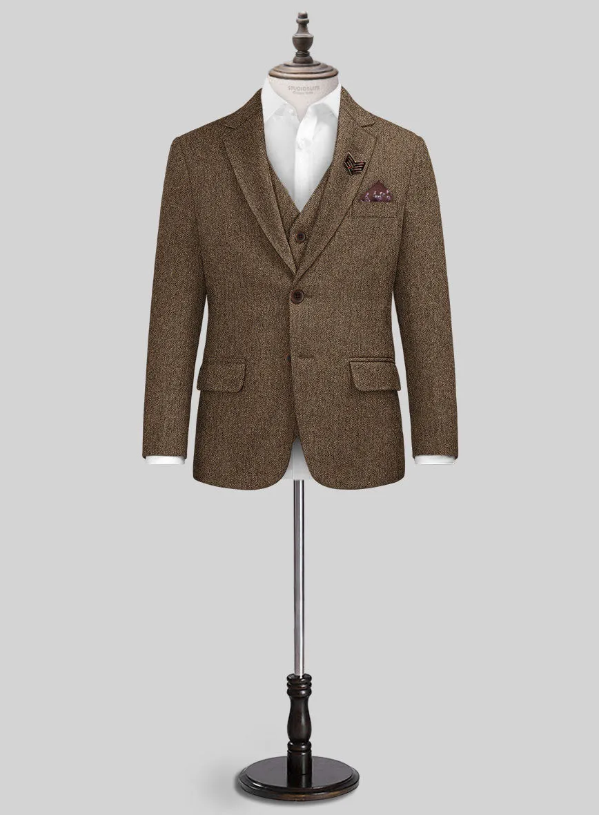 Rust Herringbone Tweed Boys Suit